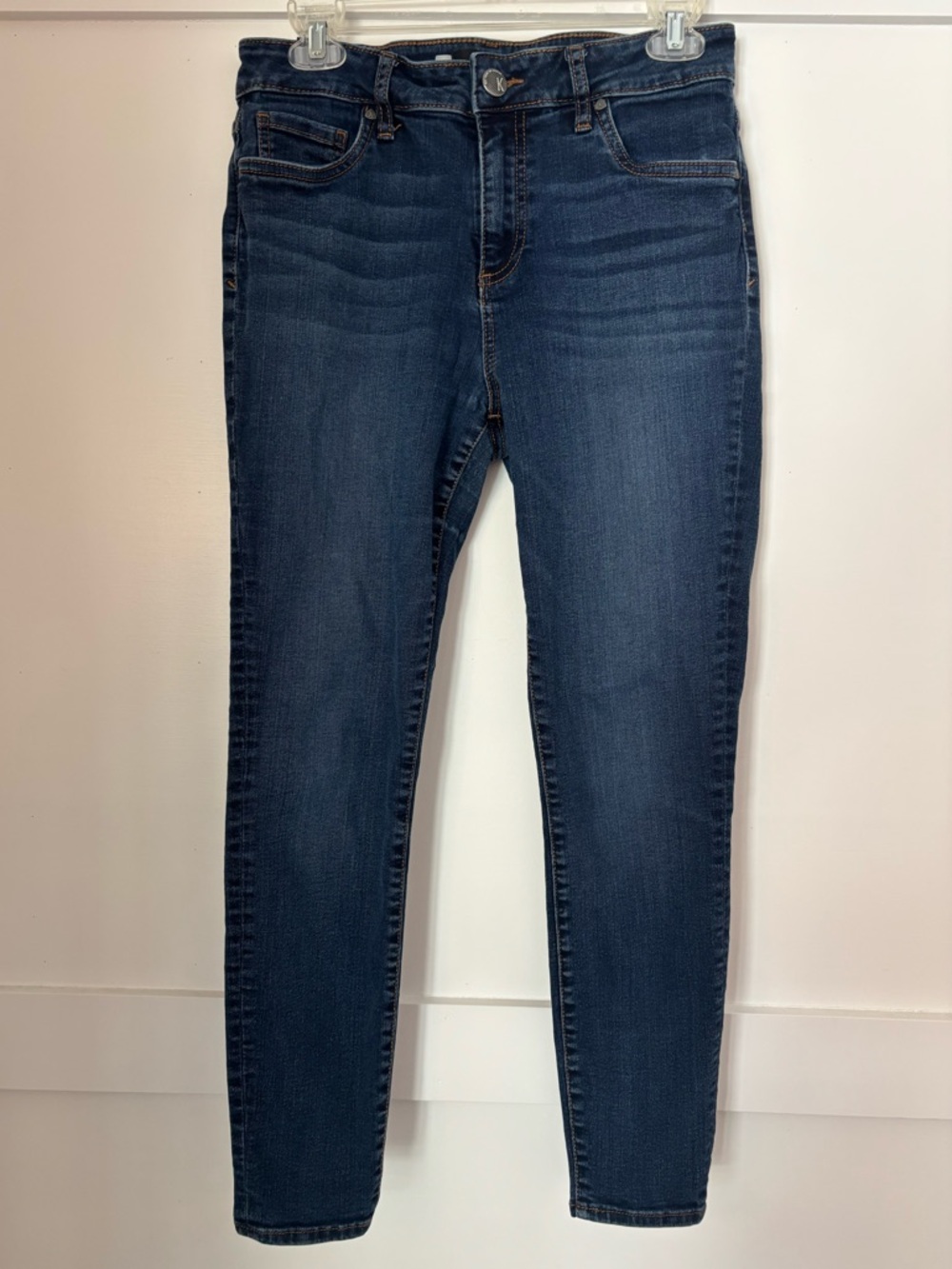 Kut from the Kloth Donna Dark Indigo Skinny Jeans size 8 in excellent condition